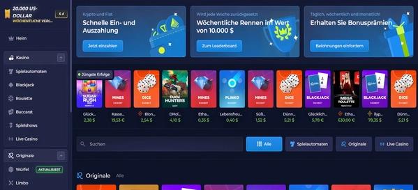 Rainbet desktop screenshot 1